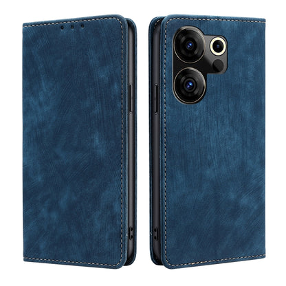 RFID Anti-theft Brush Magnetic Leather Phone Case, For Tecno Pova Curve 2 5G, For Tecno Camon 50 Pro 4G, For Tecno Camon 50 4G, For Tecno Pova Slim 5G / Spark Slim 4G, For Tecno Pova 7 Pro, For Tecno Pova 7 5G, For Tecno Spark 40 Pro+ 4G               ...