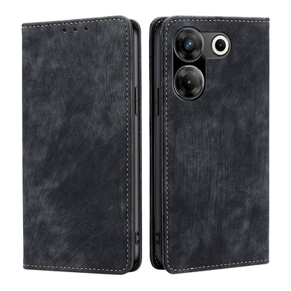 RFID Anti-theft Brush Magnetic Leather Phone Case, For Tecno Camon 20 Pro 5G, For Tecno Camon 20 Pro 4G