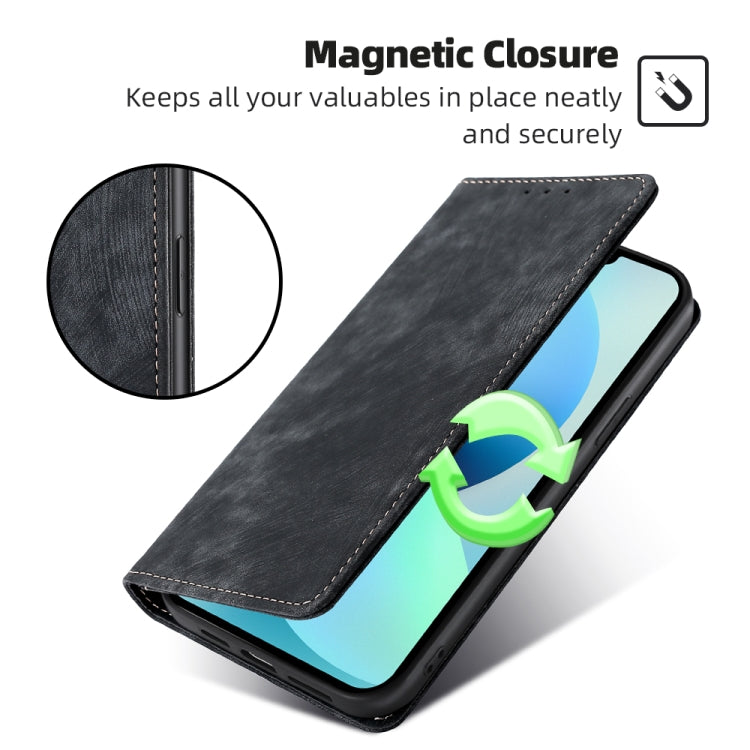 RFID Anti-theft Brush Magnetic Leather Phone Case, For Tecno Camon 20 Pro 5G, For Tecno Camon 20 Pro 4G
