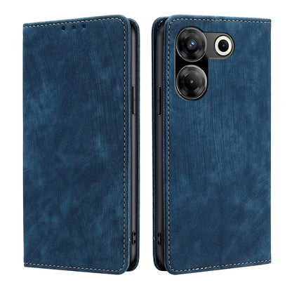 RFID Anti-theft Brush Magnetic Leather Phone Case, For Tecno Camon 20 Pro 5G, For Tecno Camon 20 Pro 4G