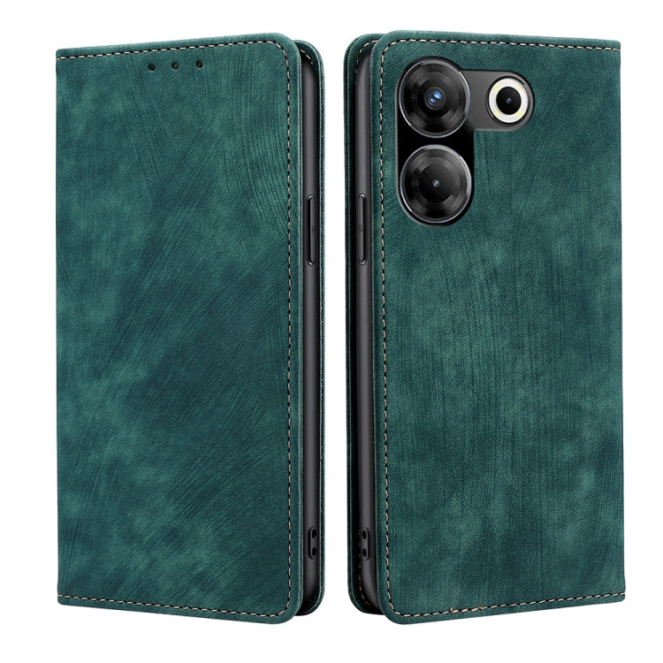 RFID Anti-theft Brush Magnetic Leather Phone Case, For Tecno Camon 20 Pro 5G, For Tecno Camon 20 Pro 4G