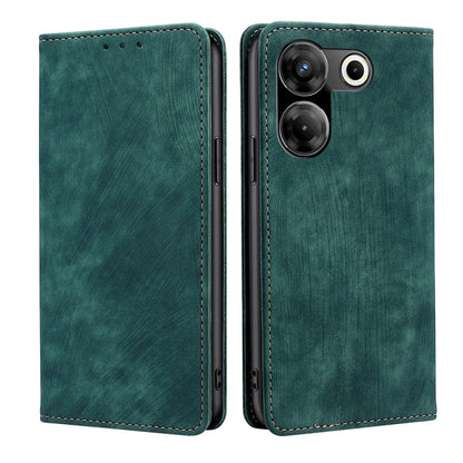 RFID Anti-theft Brush Magnetic Leather Phone Case, For Tecno Camon 20 Pro 5G, For Tecno Camon 20 Pro 4G