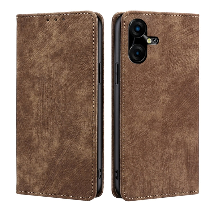 RFID Anti-theft Brush Magnetic Leather Phone Case, For Tecno Pova Curve 2 5G, For Tecno Camon 50 Pro 4G, For Tecno Camon 50 4G, For Tecno Pova Slim 5G / Spark Slim 4G, For Tecno Pova 7 Pro, For Tecno Pova 7 5G, For Tecno Spark 40 Pro+ 4G               ...