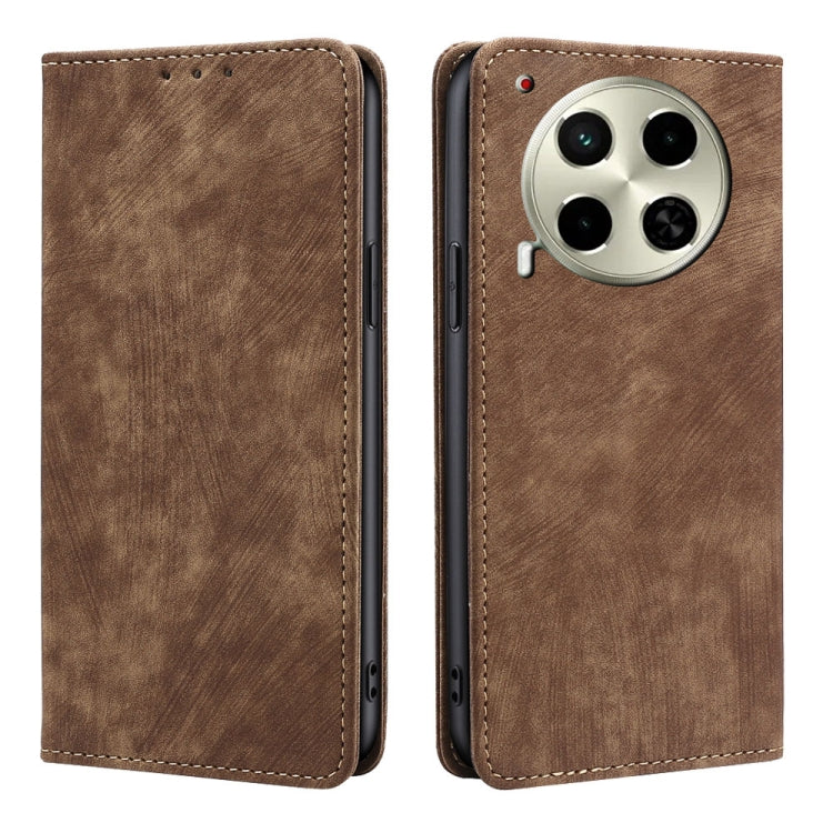 RFID Anti-theft Brush Magnetic Leather Phone Case, For Tecno Pova Curve 2 5G, For Tecno Camon 50 Pro 4G, For Tecno Camon 50 4G, For Tecno Pova Slim 5G / Spark Slim 4G, For Tecno Pova 7 Pro, For Tecno Pova 7 5G, For Tecno Spark 40 Pro+ 4G               ...