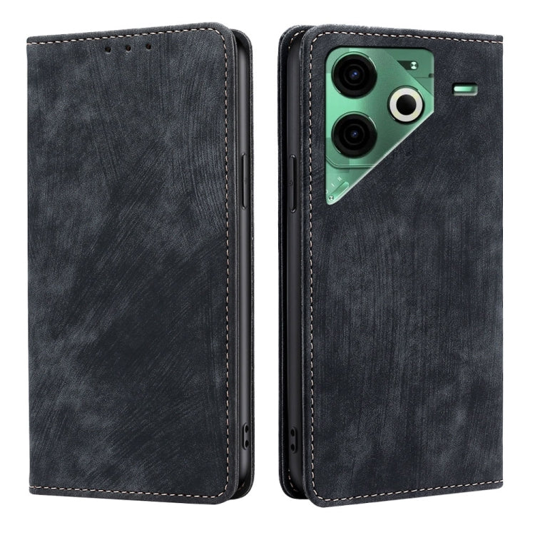 RFID Anti-theft Brush Magnetic Leather Phone Case, For Tecno Pova Curve 2 5G, For Tecno Camon 50 Pro 4G, For Tecno Camon 50 4G, For Tecno Pova Slim 5G / Spark Slim 4G, For Tecno Pova 7 Pro, For Tecno Pova 7 5G, For Tecno Spark 40 Pro+ 4G               ...