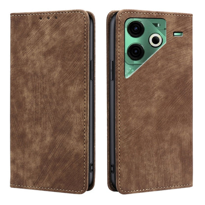 RFID Anti-theft Brush Magnetic Leather Phone Case, For Tecno Pova Curve 2 5G, For Tecno Camon 50 Pro 4G, For Tecno Camon 50 4G, For Tecno Pova Slim 5G / Spark Slim 4G, For Tecno Pova 7 Pro, For Tecno Pova 7 5G, For Tecno Spark 40 Pro+ 4G               ...