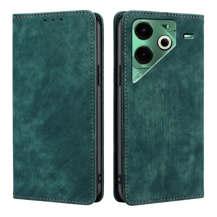 RFID Anti-theft Brush Magnetic Leather Phone Case, For Tecno Pova Curve 2 5G, For Tecno Camon 50 Pro 4G, For Tecno Camon 50 4G, For Tecno Pova Slim 5G / Spark Slim 4G, For Tecno Pova 7 Pro, For Tecno Pova 7 5G, For Tecno Spark 40 Pro+ 4G               ...