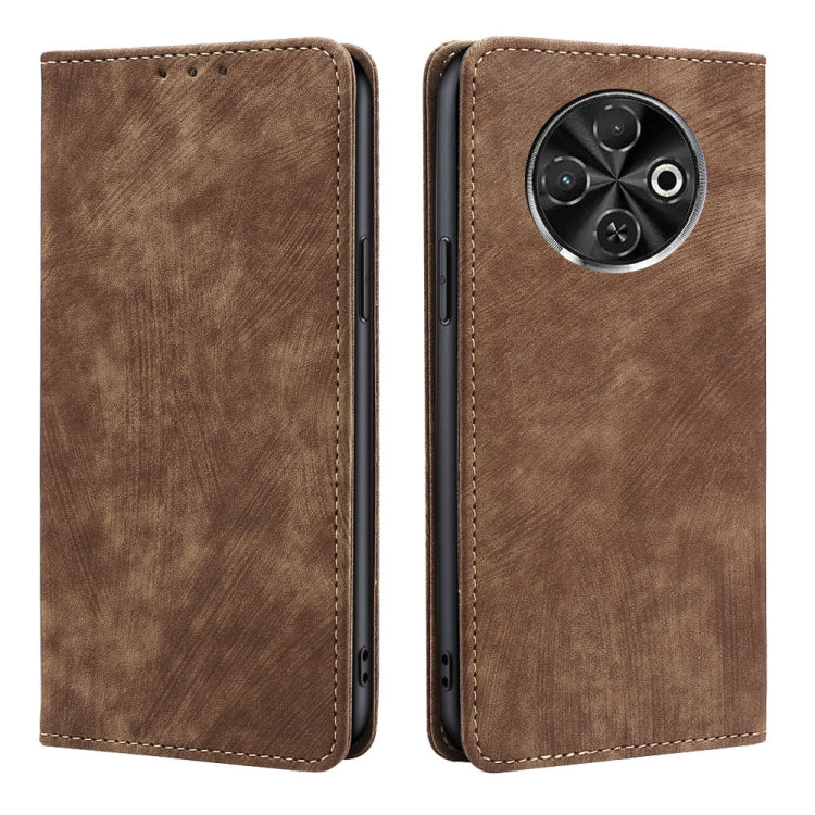 RFID Anti-theft Brush Magnetic Leather Phone Case, For Tecno Pova Curve 2 5G, For Tecno Camon 50 Pro 4G, For Tecno Camon 50 4G, For Tecno Pova Slim 5G / Spark Slim 4G, For Tecno Pova 7 Pro, For Tecno Pova 7 5G, For Tecno Spark 40 Pro+ 4G               ...