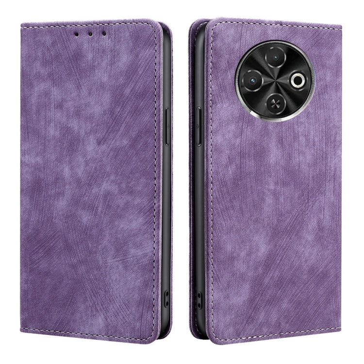 RFID Anti-theft Brush Magnetic Leather Phone Case, For Tecno Pova Curve 2 5G, For Tecno Camon 50 Pro 4G, For Tecno Camon 50 4G, For Tecno Pova Slim 5G / Spark Slim 4G, For Tecno Pova 7 Pro, For Tecno Pova 7 5G, For Tecno Spark 40 Pro+ 4G               ...