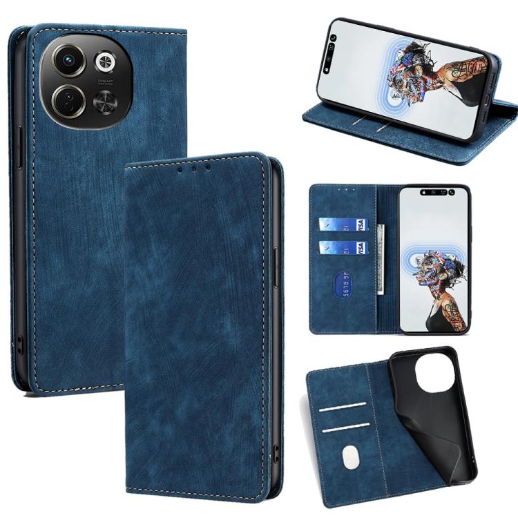 RFID Anti-theft Brush Magnetic Leather Phone Case, For Tecno Pova Curve 2 5G, For Tecno Camon 50 Pro 4G, For Tecno Camon 50 4G, For Tecno Pova Slim 5G / Spark Slim 4G, For Tecno Pova 7 Pro, For Tecno Pova 7 5G, For Tecno Spark 40 Pro+ 4G               ...