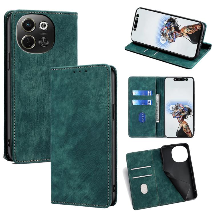 RFID Anti-theft Brush Magnetic Leather Phone Case, For Tecno Pova Curve 2 5G, For Tecno Camon 50 Pro 4G, For Tecno Camon 50 4G, For Tecno Pova Slim 5G / Spark Slim 4G, For Tecno Pova 7 Pro, For Tecno Pova 7 5G, For Tecno Spark 40 Pro+ 4G               ...