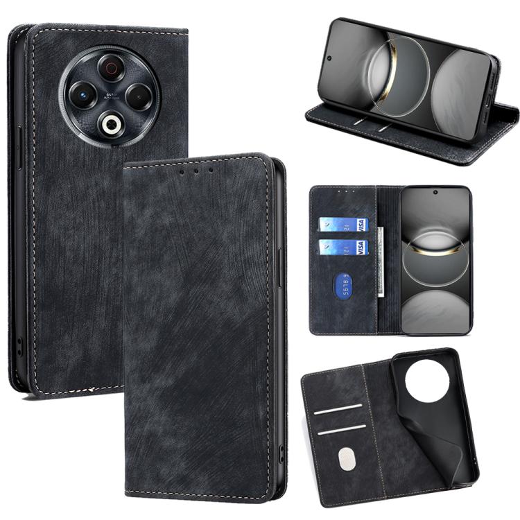 RFID Anti-theft Brush Magnetic Leather Phone Case, For Tecno Pova Curve 2 5G, For Tecno Camon 50 Pro 4G, For Tecno Camon 50 4G, For Tecno Pova Slim 5G / Spark Slim 4G, For Tecno Pova 7 Pro, For Tecno Pova 7 5G, For Tecno Spark 40 Pro+ 4G               ...