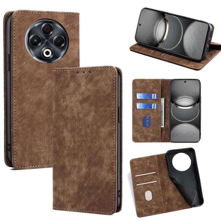 RFID Anti-theft Brush Magnetic Leather Phone Case, For Tecno Pova Curve 2 5G, For Tecno Camon 50 Pro 4G, For Tecno Camon 50 4G, For Tecno Pova Slim 5G / Spark Slim 4G, For Tecno Pova 7 Pro, For Tecno Pova 7 5G, For Tecno Spark 40 Pro+ 4G               ...