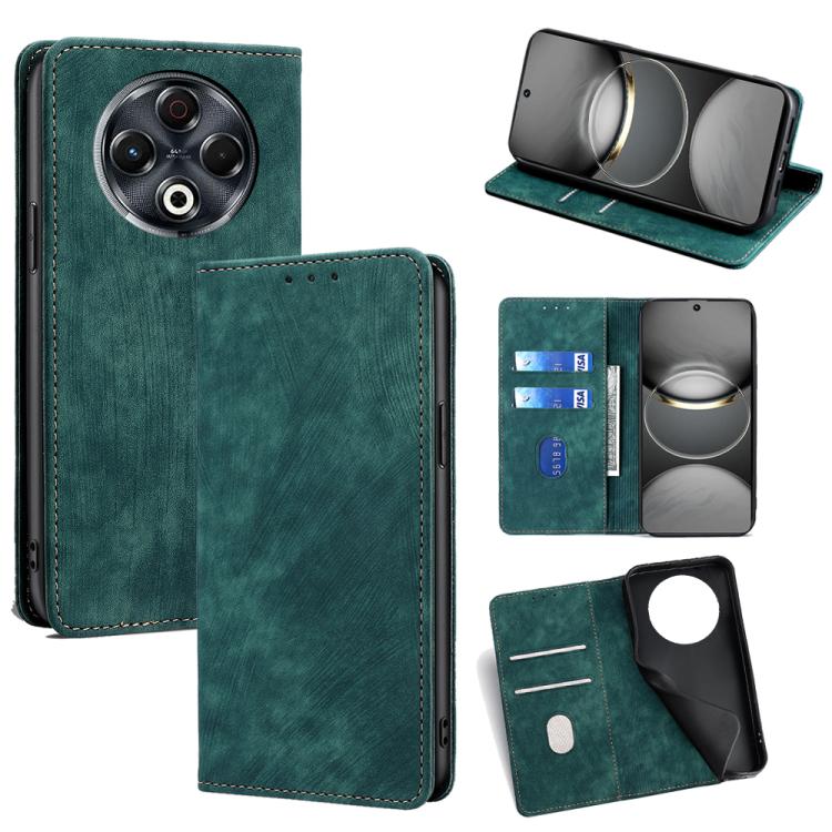 RFID Anti-theft Brush Magnetic Leather Phone Case, For Tecno Pova Curve 2 5G, For Tecno Camon 50 Pro 4G, For Tecno Camon 50 4G, For Tecno Pova Slim 5G / Spark Slim 4G, For Tecno Pova 7 Pro, For Tecno Pova 7 5G, For Tecno Spark 40 Pro+ 4G               ...