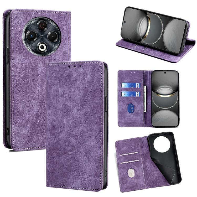 RFID Anti-theft Brush Magnetic Leather Phone Case, For Tecno Pova Curve 2 5G, For Tecno Camon 50 Pro 4G, For Tecno Camon 50 4G, For Tecno Pova Slim 5G / Spark Slim 4G, For Tecno Pova 7 Pro, For Tecno Pova 7 5G, For Tecno Spark 40 Pro+ 4G               ...