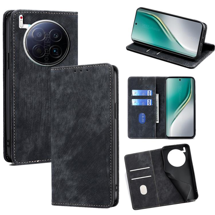 RFID Anti-theft Brush Magnetic Leather Phone Case, For Tecno Pova Curve 2 5G, For Tecno Camon 50 Pro 4G, For Tecno Camon 50 4G, For Tecno Pova Slim 5G / Spark Slim 4G, For Tecno Pova 7 Pro, For Tecno Pova 7 5G, For Tecno Spark 40 Pro+ 4G               ...