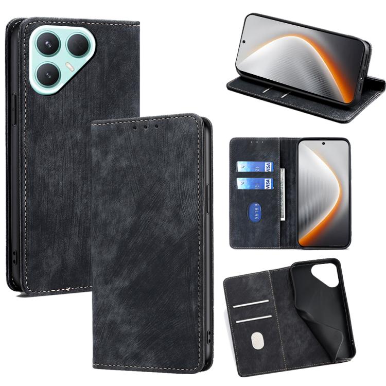 RFID Anti-theft Brush Magnetic Leather Phone Case, For Tecno Pova Curve 2 5G, For Tecno Camon 50 Pro 4G, For Tecno Camon 50 4G, For Tecno Pova Slim 5G / Spark Slim 4G, For Tecno Pova 7 Pro, For Tecno Pova 7 5G, For Tecno Spark 40 Pro+ 4G               ...