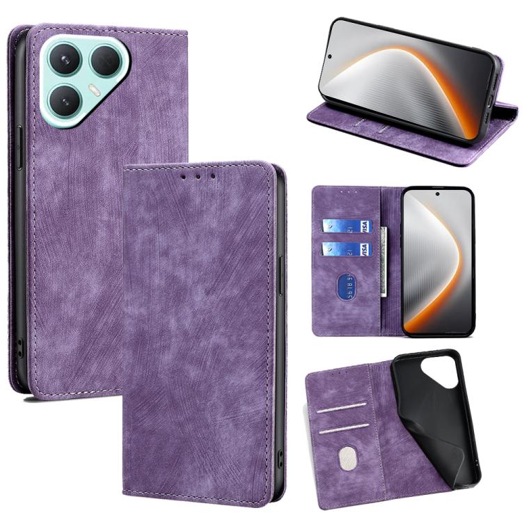RFID Anti-theft Brush Magnetic Leather Phone Case, For Tecno Pova Curve 2 5G, For Tecno Camon 50 Pro 4G, For Tecno Camon 50 4G, For Tecno Pova Slim 5G / Spark Slim 4G, For Tecno Pova 7 Pro, For Tecno Pova 7 5G, For Tecno Spark 40 Pro+ 4G               ...