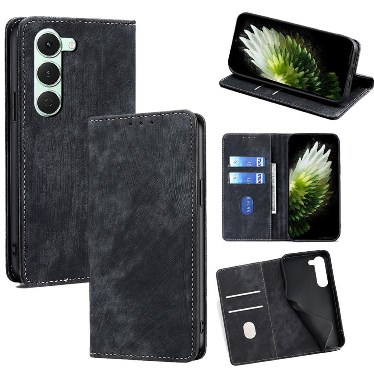 RFID Anti-theft Brush Magnetic Leather Phone Case, For Tecno Pova Curve 2 5G, For Tecno Camon 50 Pro 4G, For Tecno Camon 50 4G, For Tecno Pova Slim 5G / Spark Slim 4G, For Tecno Pova 7 Pro, For Tecno Pova 7 5G, For Tecno Spark 40 Pro+ 4G               ...