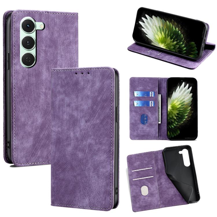 RFID Anti-theft Brush Magnetic Leather Phone Case, For Tecno Pova Curve 2 5G, For Tecno Camon 50 Pro 4G, For Tecno Camon 50 4G, For Tecno Pova Slim 5G / Spark Slim 4G, For Tecno Pova 7 Pro, For Tecno Pova 7 5G, For Tecno Spark 40 Pro+ 4G               ...