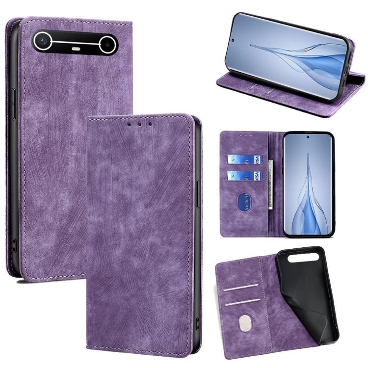 RFID Anti-theft Brush Magnetic Leather Phone Case, For Tecno Pova Curve 2 5G, For Tecno Camon 50 Pro 4G, For Tecno Camon 50 4G, For Tecno Pova Slim 5G / Spark Slim 4G, For Tecno Pova 7 Pro, For Tecno Pova 7 5G, For Tecno Spark 40 Pro+ 4G               ...