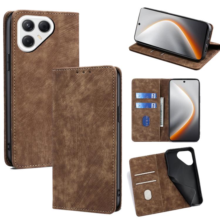 RFID Anti-theft Brush Magnetic Leather Phone Case, For Tecno Pova Curve 2 5G, For Tecno Camon 50 Pro 4G, For Tecno Camon 50 4G, For Tecno Pova Slim 5G / Spark Slim 4G, For Tecno Pova 7 Pro, For Tecno Pova 7 5G, For Tecno Spark 40 Pro+ 4G               ...