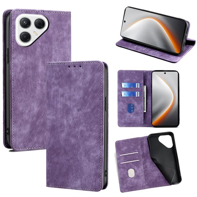 RFID Anti-theft Brush Magnetic Leather Phone Case, For Tecno Pova Curve 2 5G, For Tecno Camon 50 Pro 4G, For Tecno Camon 50 4G, For Tecno Pova Slim 5G / Spark Slim 4G, For Tecno Pova 7 Pro, For Tecno Pova 7 5G, For Tecno Spark 40 Pro+ 4G               ...