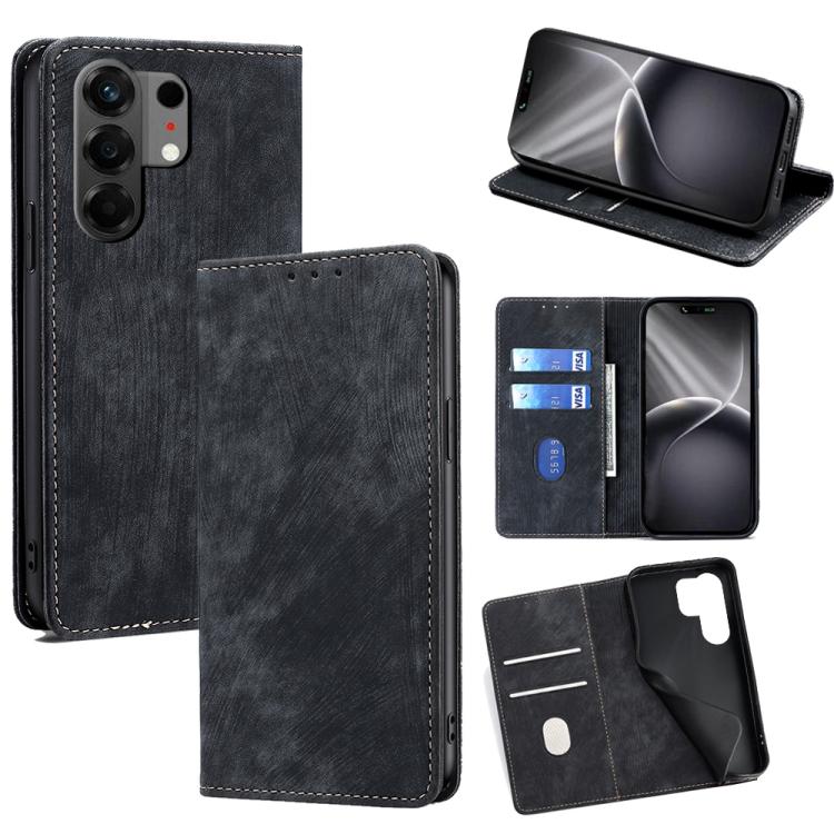 RFID Anti-theft Brush Magnetic Leather Phone Case, For Tecno Pova Curve 2 5G, For Tecno Camon 50 Pro 4G, For Tecno Camon 50 4G, For Tecno Pova Slim 5G / Spark Slim 4G, For Tecno Pova 7 Pro, For Tecno Pova 7 5G, For Tecno Spark 40 Pro+ 4G               ...