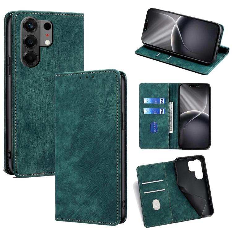 RFID Anti-theft Brush Magnetic Leather Phone Case, For Tecno Pova Curve 2 5G, For Tecno Camon 50 Pro 4G, For Tecno Camon 50 4G, For Tecno Pova Slim 5G / Spark Slim 4G, For Tecno Pova 7 Pro, For Tecno Pova 7 5G, For Tecno Spark 40 Pro+ 4G               ...