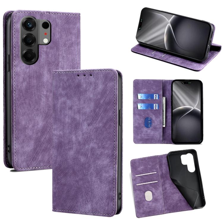 RFID Anti-theft Brush Magnetic Leather Phone Case, For Tecno Pova Curve 2 5G, For Tecno Camon 50 Pro 4G, For Tecno Camon 50 4G, For Tecno Pova Slim 5G / Spark Slim 4G, For Tecno Pova 7 Pro, For Tecno Pova 7 5G, For Tecno Spark 40 Pro+ 4G               ...