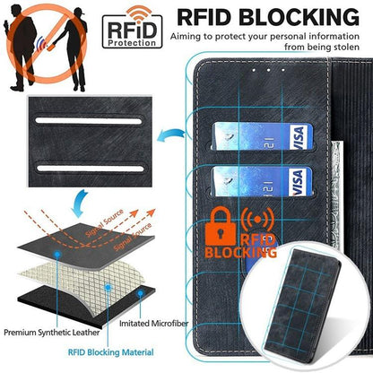 RFID Anti-theft Brush Magnetic Leather Phone Case, For Tecno Pova Curve 2 5G, For Tecno Camon 50 Pro 4G, For Tecno Camon 50 4G, For Tecno Pova Slim 5G / Spark Slim 4G, For Tecno Pova 7 Pro, For Tecno Pova 7 5G, For Tecno Spark 40 Pro+ 4G               ...