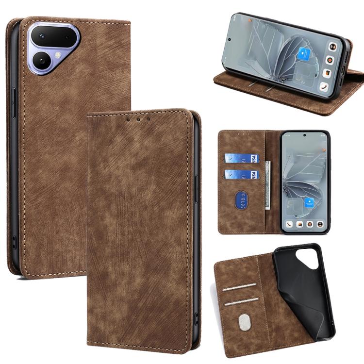 RFID Anti-theft Brush Magnetic Leather Phone Case, For Tecno Pova Curve 2 5G, For Tecno Camon 50 Pro 4G, For Tecno Camon 50 4G, For Tecno Pova Slim 5G / Spark Slim 4G, For Tecno Pova 7 Pro, For Tecno Pova 7 5G, For Tecno Spark 40 Pro+ 4G               ...