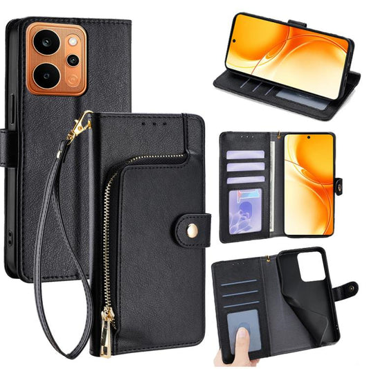 Zipper Bag Leather Phone Case, For Realme P4 Power 5G, For Realme Note 80 4G, For Realme C83 5G, For Realme Neo8 5G, For Realme 16 5G Global, For Realme 16 Pro+ 5G, For Realme 16 Pro 5G, For Realme P4x 5G, For Realme C85 5G, For Realme C85 Pro 4G