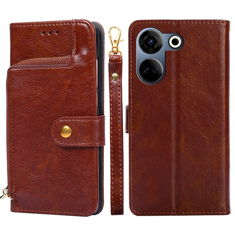 Zipper Bag Leather Phone Case, For Tecno Pova Curve 2 5G, For Tecno Camon 50 Pro 4G, For Tecno Camon 50 4G, For Tecno Pova Slim 5G / Spark Slim 4G, For Tecno Pova 7 Pro, For Tecno Pova 7 5G, For Tecno Spark 40 Pro+ 4G, For Tecno Spark 40 Pro 4G        ...