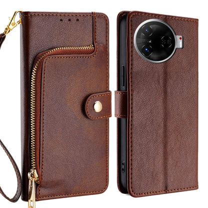 Zipper Bag Leather Phone Case, For Tecno Pova Curve 2 5G, For Tecno Camon 50 Pro 4G, For Tecno Camon 50 4G, For Tecno Pova Slim 5G / Spark Slim 4G, For Tecno Pova 7 Pro, For Tecno Pova 7 5G, For Tecno Spark 40 Pro+ 4G, For Tecno Spark 40 Pro 4G        ...