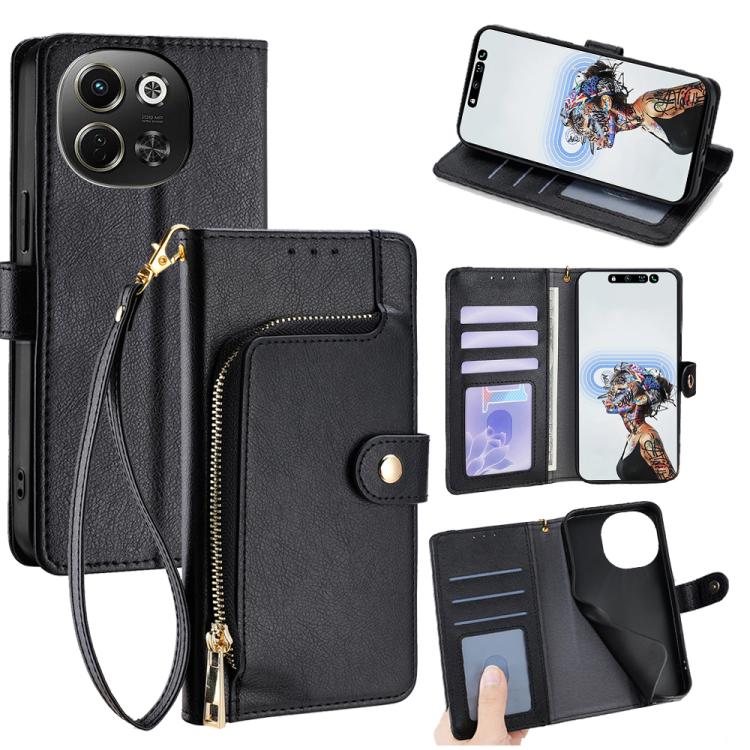 Zipper Bag Leather Phone Case, For Tecno Pova Curve 2 5G, For Tecno Camon 50 Pro 4G, For Tecno Camon 50 4G, For Tecno Pova Slim 5G / Spark Slim 4G, For Tecno Pova 7 Pro, For Tecno Pova 7 5G, For Tecno Spark 40 Pro+ 4G, For Tecno Spark 40 Pro 4G        ...