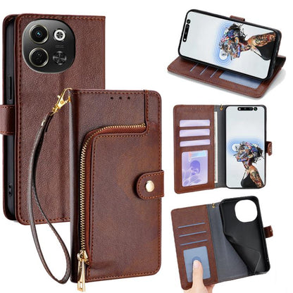 Zipper Bag Leather Phone Case, For Tecno Pova Curve 2 5G, For Tecno Camon 50 Pro 4G, For Tecno Camon 50 4G, For Tecno Pova Slim 5G / Spark Slim 4G, For Tecno Pova 7 Pro, For Tecno Pova 7 5G, For Tecno Spark 40 Pro+ 4G, For Tecno Spark 40 Pro 4G        ...