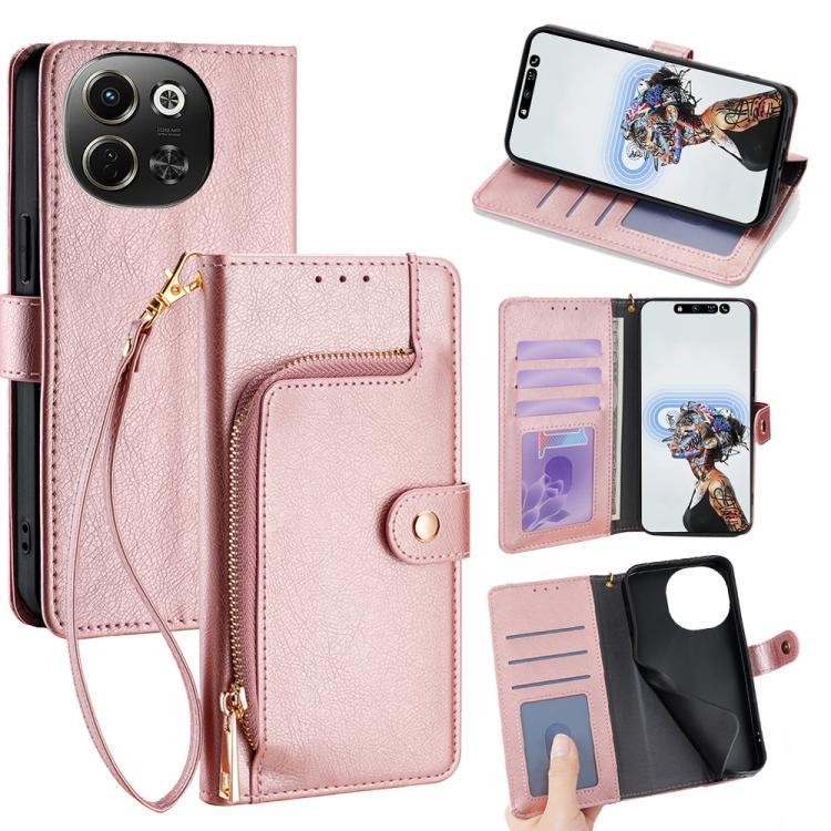 Zipper Bag Leather Phone Case, For Tecno Pova Curve 2 5G, For Tecno Camon 50 Pro 4G, For Tecno Camon 50 4G, For Tecno Pova Slim 5G / Spark Slim 4G, For Tecno Pova 7 Pro, For Tecno Pova 7 5G, For Tecno Spark 40 Pro+ 4G, For Tecno Spark 40 Pro 4G        ...