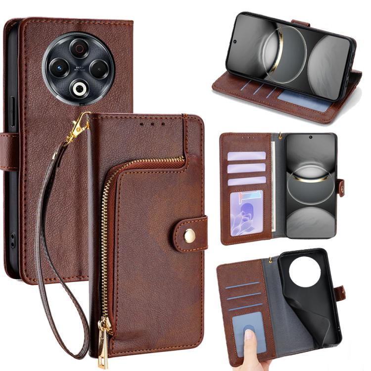 Zipper Bag Leather Phone Case, For Tecno Pova Curve 2 5G, For Tecno Camon 50 Pro 4G, For Tecno Camon 50 4G, For Tecno Pova Slim 5G / Spark Slim 4G, For Tecno Pova 7 Pro, For Tecno Pova 7 5G, For Tecno Spark 40 Pro+ 4G, For Tecno Spark 40 Pro 4G        ...