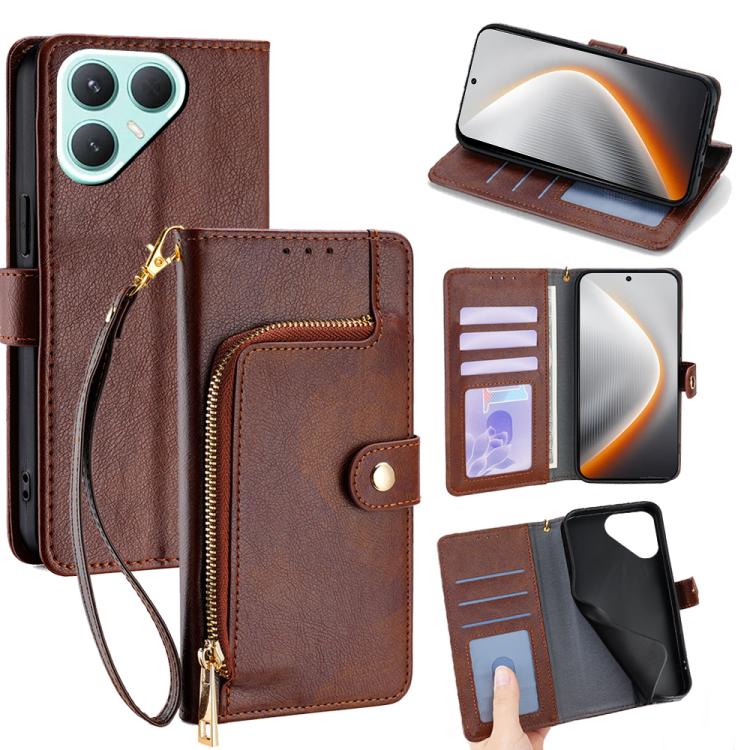 Zipper Bag Leather Phone Case, For Tecno Pova Curve 2 5G, For Tecno Camon 50 Pro 4G, For Tecno Camon 50 4G, For Tecno Pova Slim 5G / Spark Slim 4G, For Tecno Pova 7 Pro, For Tecno Pova 7 5G, For Tecno Spark 40 Pro+ 4G, For Tecno Spark 40 Pro 4G        ...