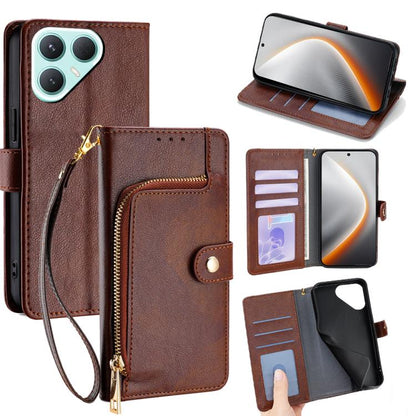 Zipper Bag Leather Phone Case, For Tecno Pova Curve 2 5G, For Tecno Camon 50 Pro 4G, For Tecno Camon 50 4G, For Tecno Pova Slim 5G / Spark Slim 4G, For Tecno Pova 7 Pro, For Tecno Pova 7 5G, For Tecno Spark 40 Pro+ 4G, For Tecno Spark 40 Pro 4G        ...