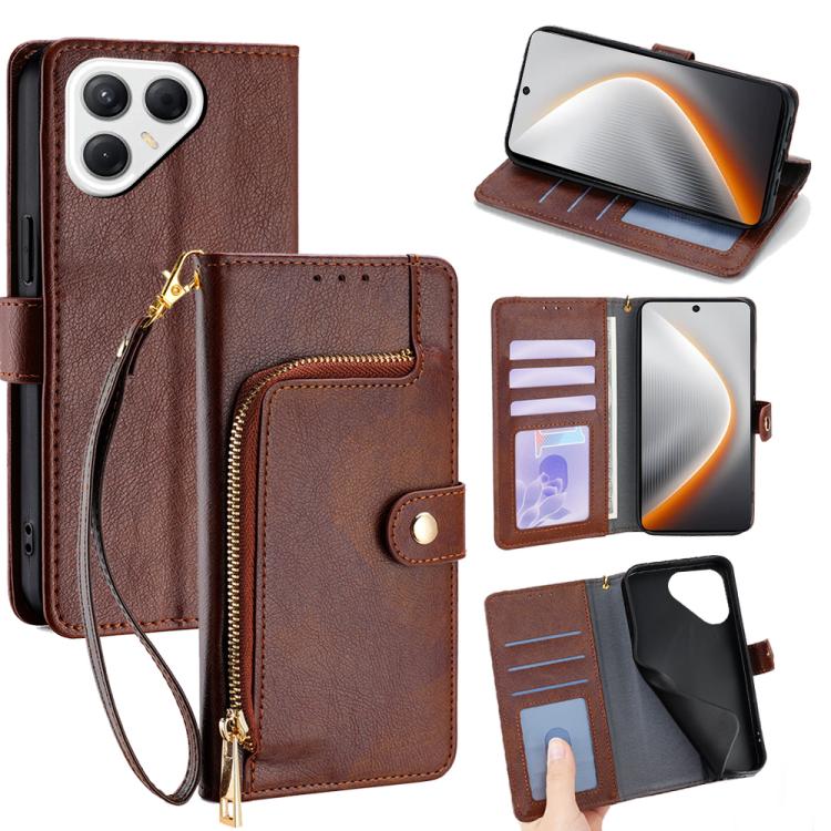 Zipper Bag Leather Phone Case, For Tecno Pova Curve 2 5G, For Tecno Camon 50 Pro 4G, For Tecno Camon 50 4G, For Tecno Pova Slim 5G / Spark Slim 4G, For Tecno Pova 7 Pro, For Tecno Pova 7 5G, For Tecno Spark 40 Pro+ 4G, For Tecno Spark 40 Pro 4G        ...