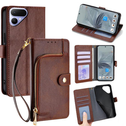 Zipper Bag Leather Phone Case, For Tecno Pova Curve 2 5G, For Tecno Camon 50 Pro 4G, For Tecno Camon 50 4G, For Tecno Pova Slim 5G / Spark Slim 4G, For Tecno Pova 7 Pro, For Tecno Pova 7 5G, For Tecno Spark 40 Pro+ 4G, For Tecno Spark 40 Pro 4G        ...