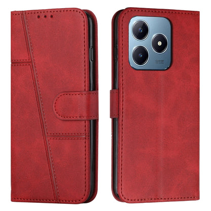 Stitching Calf Texture Buckle Leather Phone Case, For Realme 16T 5G, For Realme P4 Power 5G, For Realme 16 5G, For Realme 16 Pro+ 5G, For Realme 16 Pro 5G, For Realme C85 5G / 15x 5G India, For Realme C85 Pro 4G, For Realme 15T 5G                      ...