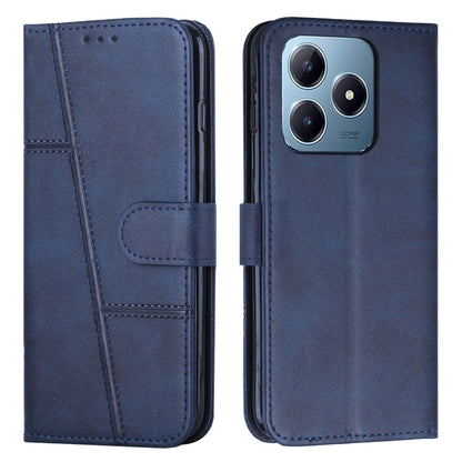 Stitching Calf Texture Buckle Leather Phone Case, For Realme 16T 5G, For Realme P4 Power 5G, For Realme 16 5G, For Realme 16 Pro+ 5G, For Realme 16 Pro 5G, For Realme C85 5G / 15x 5G India, For Realme C85 Pro 4G, For Realme 15T 5G                      ...