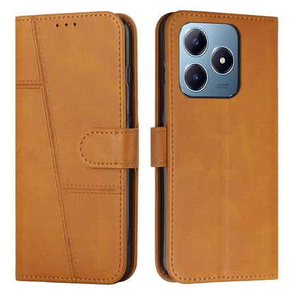 Stitching Calf Texture Buckle Leather Phone Case, For Realme 16T 5G, For Realme P4 Power 5G, For Realme 16 5G, For Realme 16 Pro+ 5G, For Realme 16 Pro 5G, For Realme C85 5G / 15x 5G India, For Realme C85 Pro 4G, For Realme 15T 5G                      ...