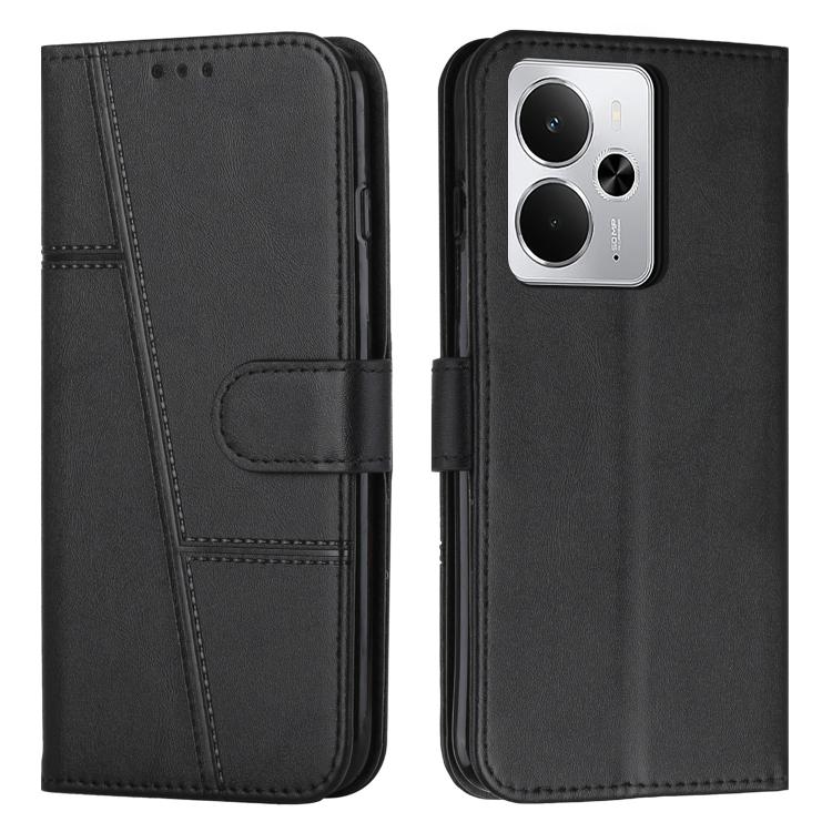 Stitching Calf Texture Buckle Leather Phone Case, For Realme 16T 5G, For Realme P4 Power 5G, For Realme 16 5G, For Realme 16 Pro+ 5G, For Realme 16 Pro 5G, For Realme C85 5G / 15x 5G India, For Realme C85 Pro 4G, For Realme 15T 5G                      ...