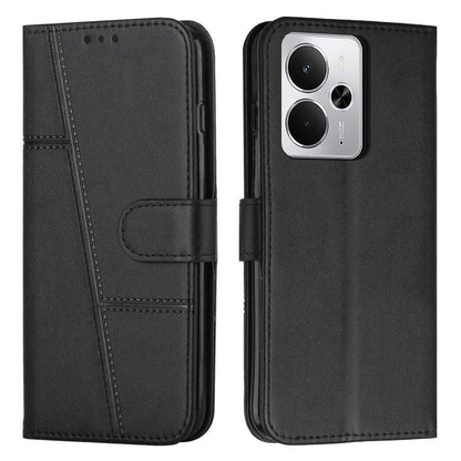 Stitching Calf Texture Buckle Leather Phone Case, For Realme 16T 5G, For Realme P4 Power 5G, For Realme 16 5G, For Realme 16 Pro+ 5G, For Realme 16 Pro 5G, For Realme C85 5G / 15x 5G India, For Realme C85 Pro 4G, For Realme 15T 5G                      ...
