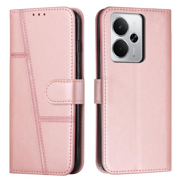 Stitching Calf Texture Buckle Leather Phone Case, For Realme 16T 5G, For Realme P4 Power 5G, For Realme 16 5G, For Realme 16 Pro+ 5G, For Realme 16 Pro 5G, For Realme C85 5G / 15x 5G India, For Realme C85 Pro 4G, For Realme 15T 5G                      ...