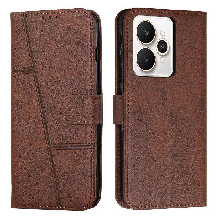 Stitching Calf Texture Buckle Leather Phone Case, For Realme 16T 5G, For Realme P4 Power 5G, For Realme 16 5G, For Realme 16 Pro+ 5G, For Realme 16 Pro 5G, For Realme C85 5G / 15x 5G India, For Realme C85 Pro 4G, For Realme 15T 5G                      ...